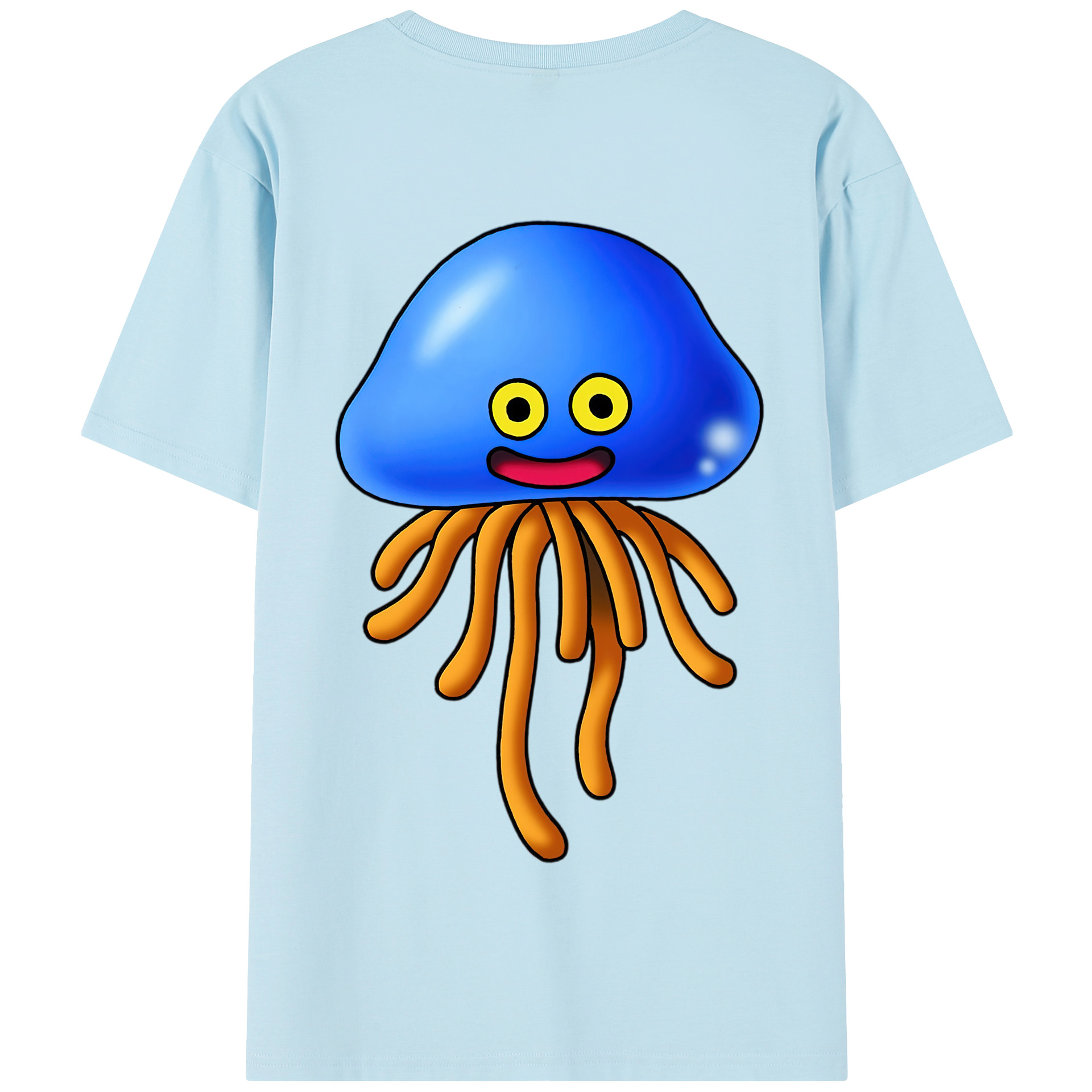 （画像用） ドラゴンクエスト Doragon Kuesuto Dragon Quest 綿100％半袖Tシャツ（背面プリント）